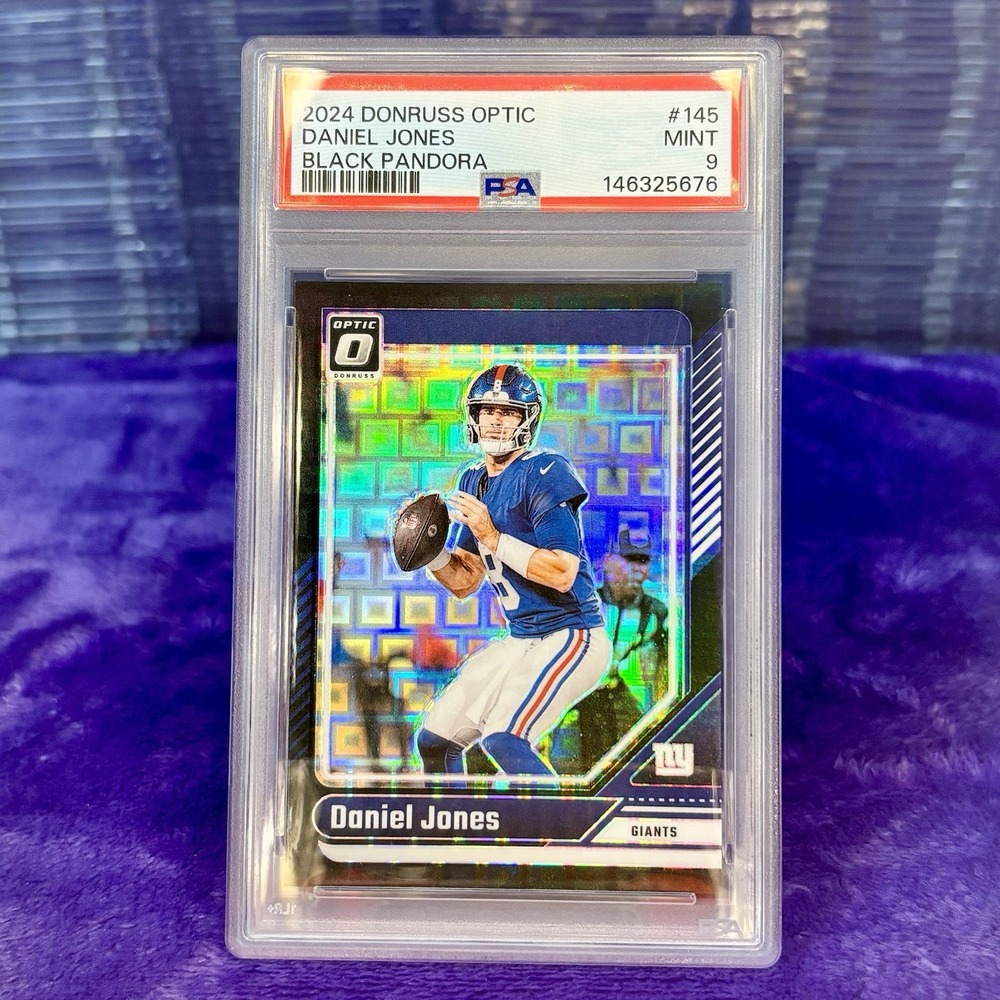 Daniel Jones 2024 Panini Donruss Optic Black Pandora 145 ◼️ #/25 💎 PSA 9